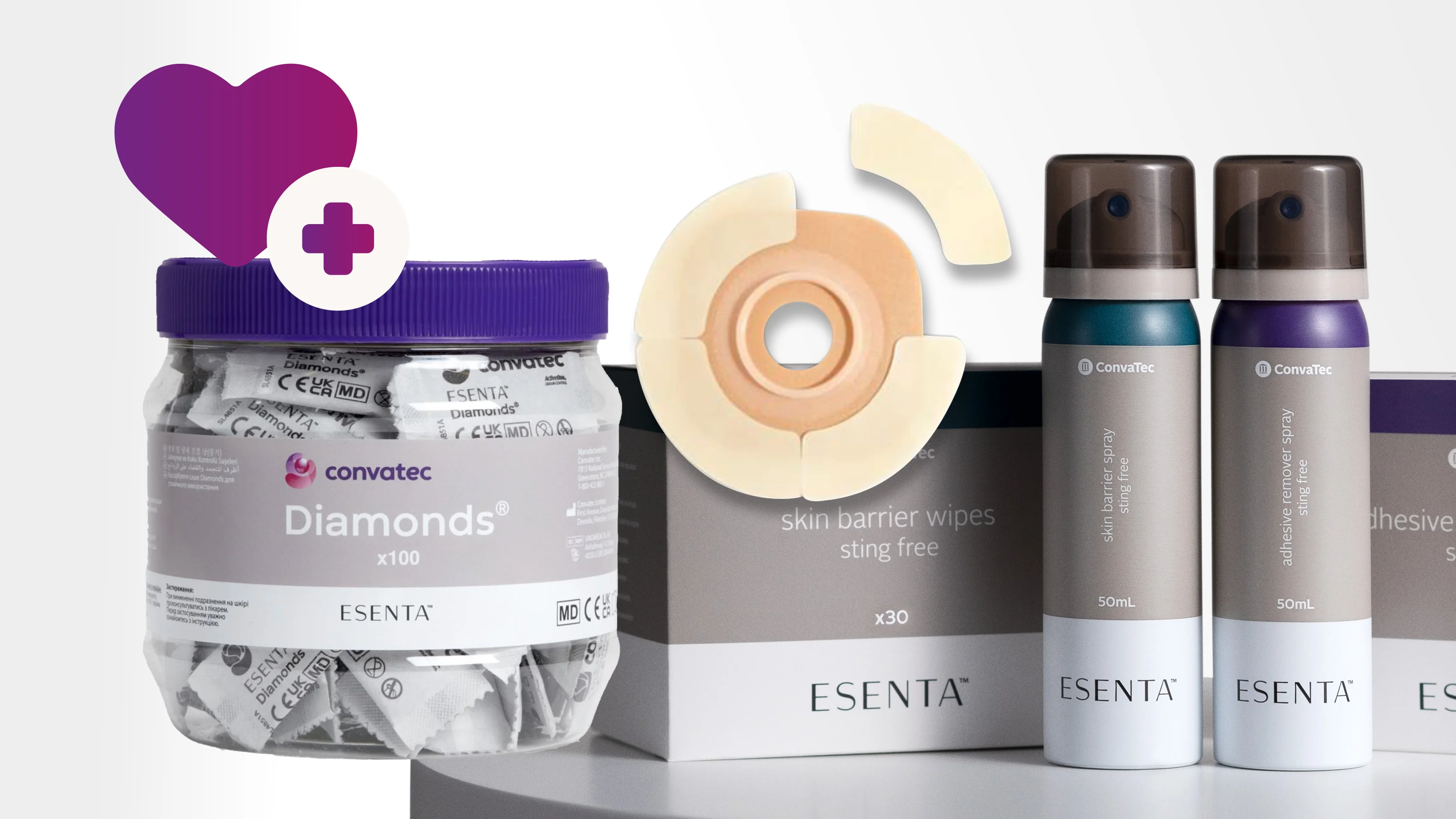 En grupp sminkprodukter