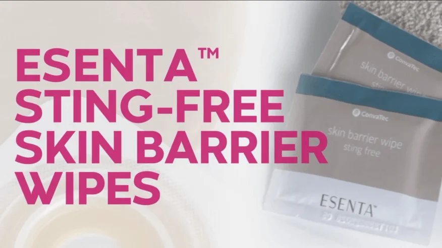 A video thumbnail of 'How to Use ESENTA™ Sting Free Skin Barrier Wipes'