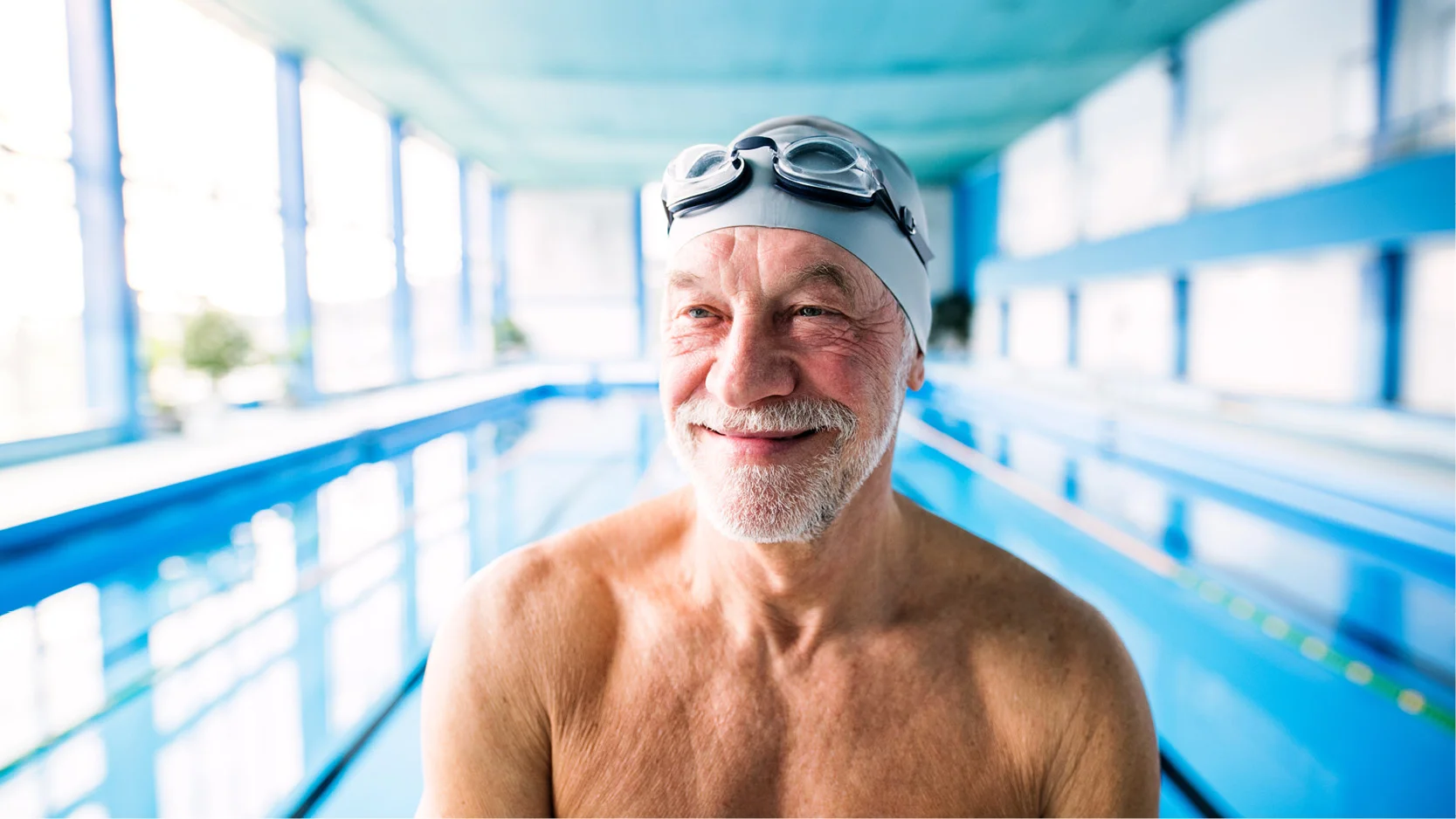 a man wearing goggles